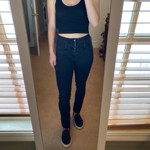 Black Refuge High Waisted Skinny jeans